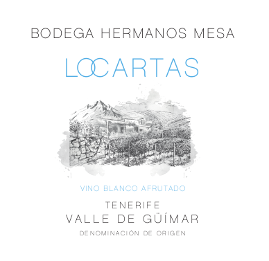 Etiqueta Vino Locartas afrutado de Bodega Hermanos Mesa