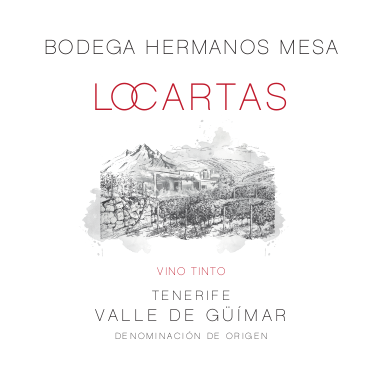 Etiqueta Vino Locartas tinto de Bodega Hermanos Mesa