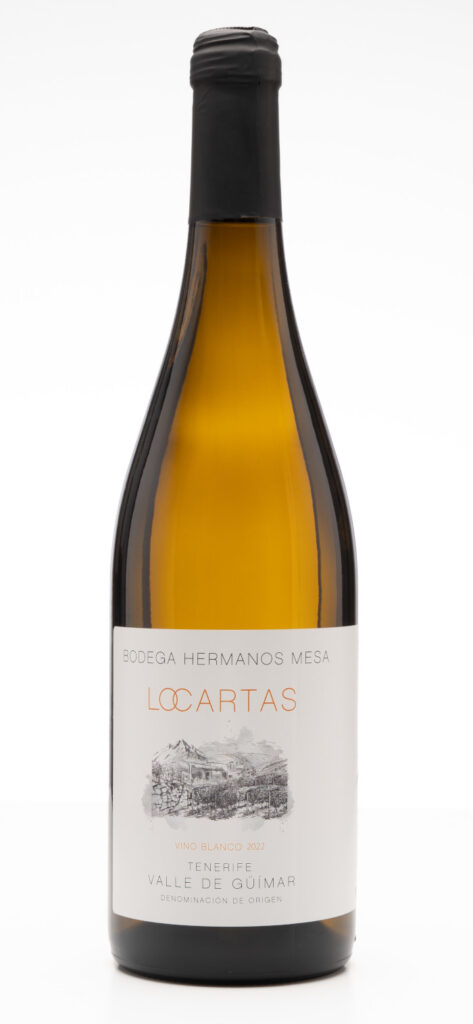 Botella de vino Locartas Blanco de Bodega Hermanos Mesa